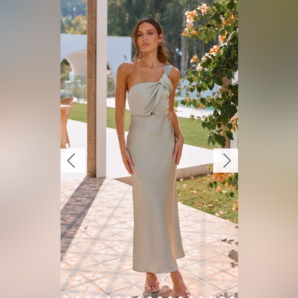 Billy J Greta Dress in Sage